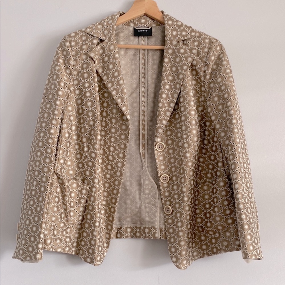 A-K-R-I-S Silk Embroidered Blazer